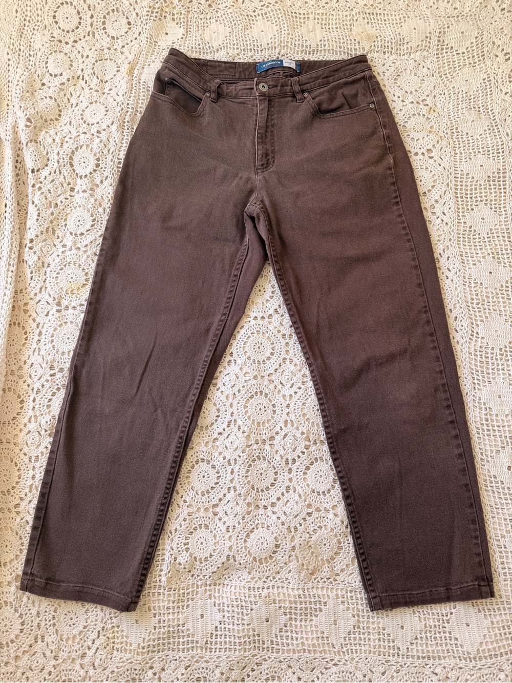 Liz Claiborne Women's Straight Leg Jeans - Perfect Brown